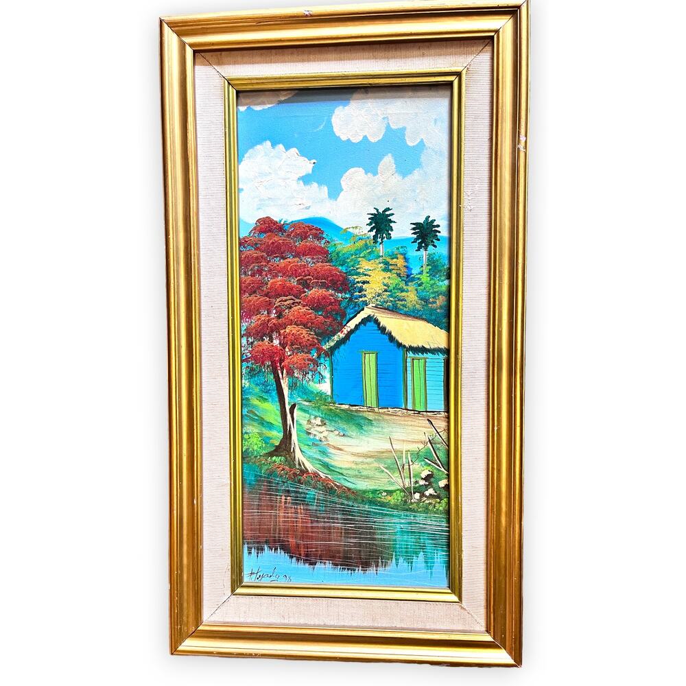 Original Oil Painting on Canvas, Vintage 1998, Signed, Framed